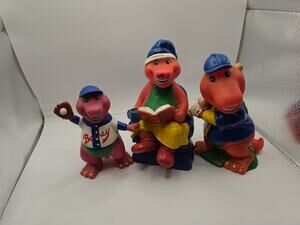 Set Of Vintage Barney The Dinosaur Figurines The Lyons Group
